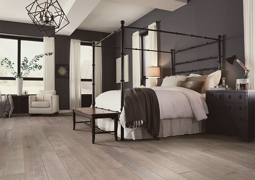 wood flooring in bedroom